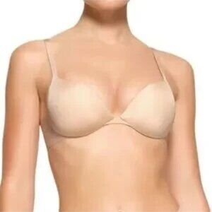 Skims Ultimate Push Up Plunge Bra Sand Nude Soft NWT 30C